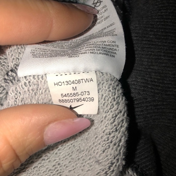 Nilke Big Swoosh Gray Vintage Hoodie Medium - Picture 9 of 10